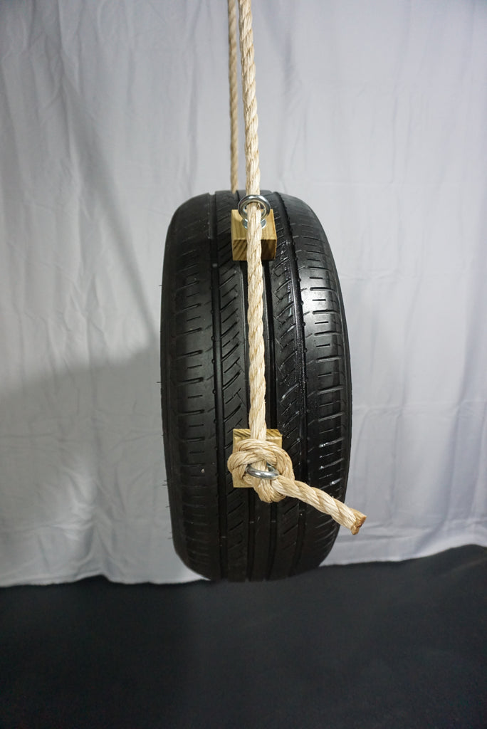 Recycled, Old-Fashioned Tire Swing Full Side