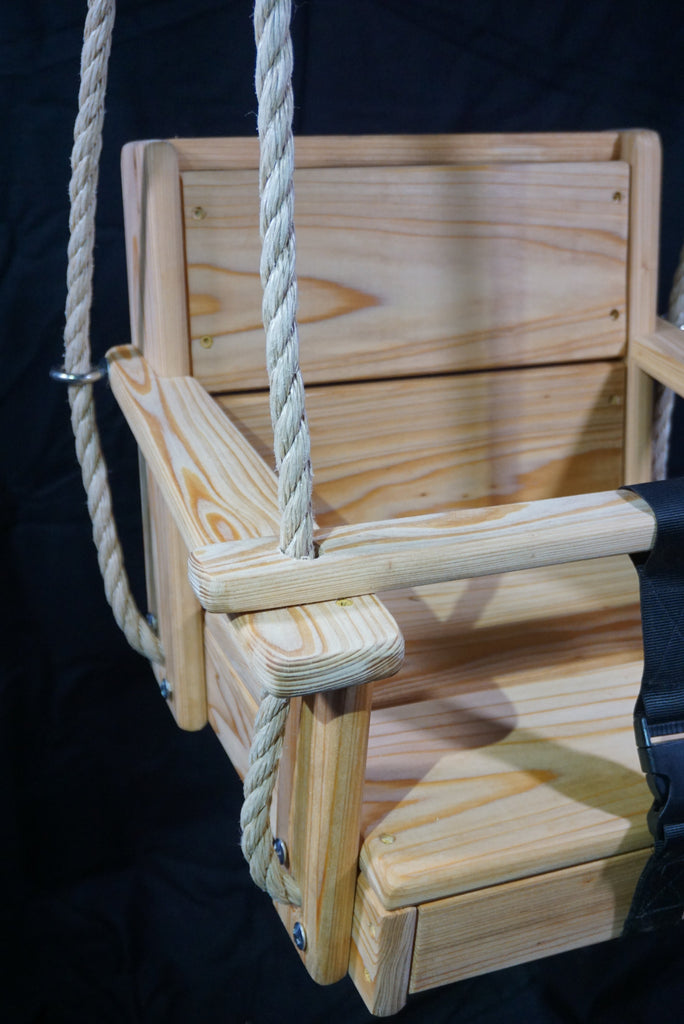 Side detail view of Toddler Swing